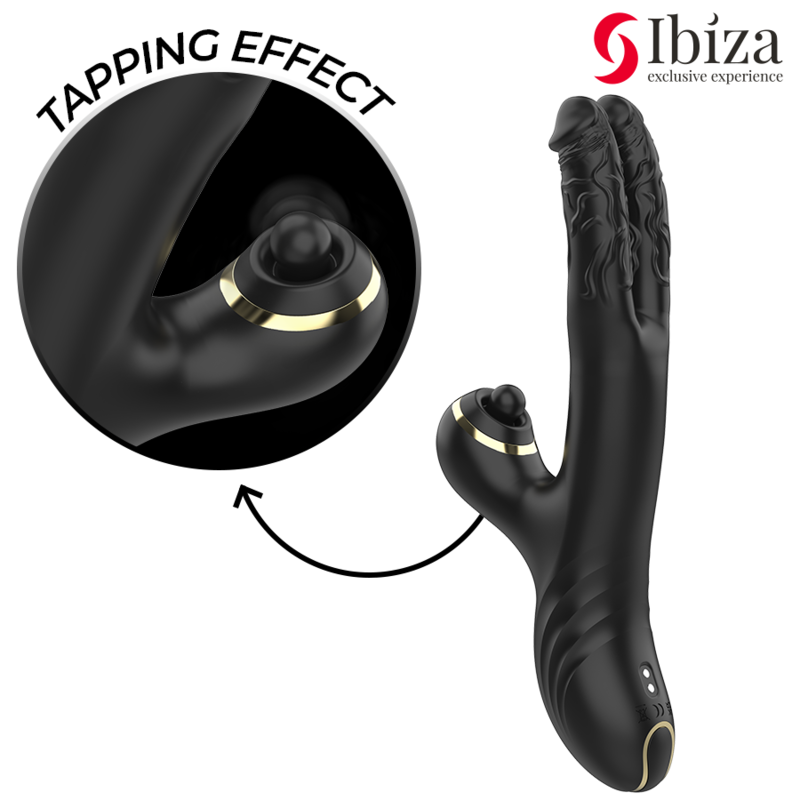IBIZA - TWO DRAGONS DOUBLE VIBRATOR BLACK - Bild 4