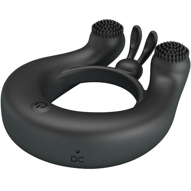 PRETTY LOVE - DAHLIA VIBRATING RING + CLITORIS STIMULATOR 12 VIBRATIONS BLACK - Bild 6