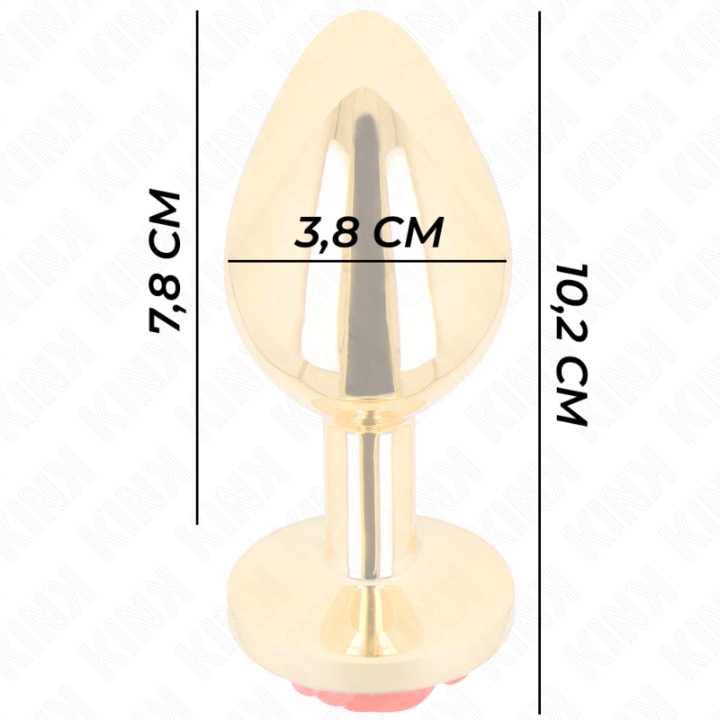 KINK - PLUG ANAL GOLD ROSE RED SIZE L - Bild 3