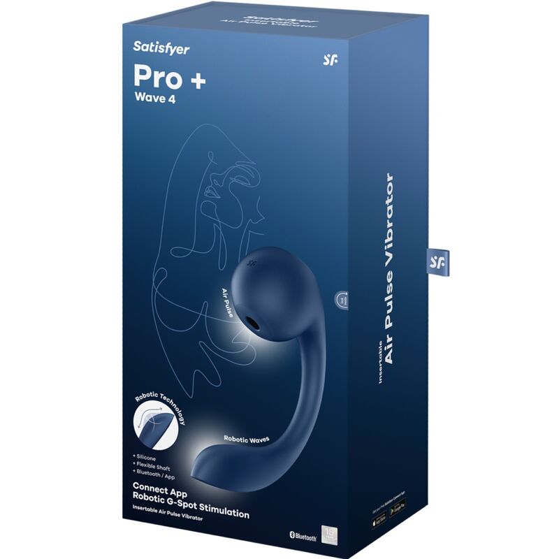 SATISFYER - PRO+ WAVE 4 G-SPOT & AIR PULSE STIMULATOR FREE APP DARK BLUE - Bild 5