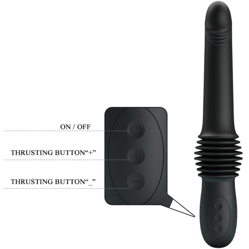 PRETTY LOVE - PAZUZU VIBRATOR 3 THRUST MODES BLACK - Bild 6