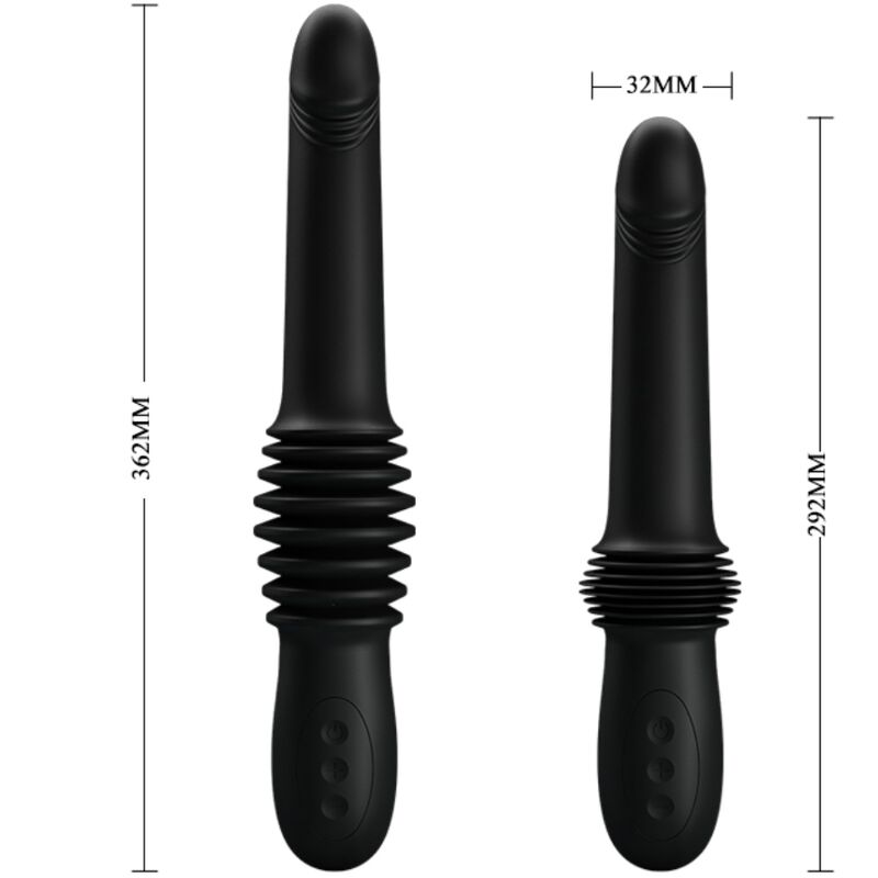 PRETTY LOVE - PAZUZU VIBRATOR 3 THRUST MODES BLACK - Bild 7
