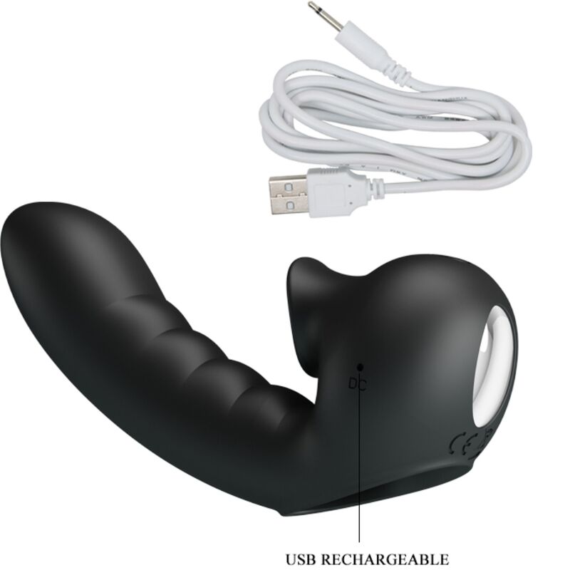 PRETTY LOVE - HOBGOBLIN VIBRATING FINGER CASE 12 VIBRATIONS + CLITORIS STIMULATOR BLACK - Bild 3