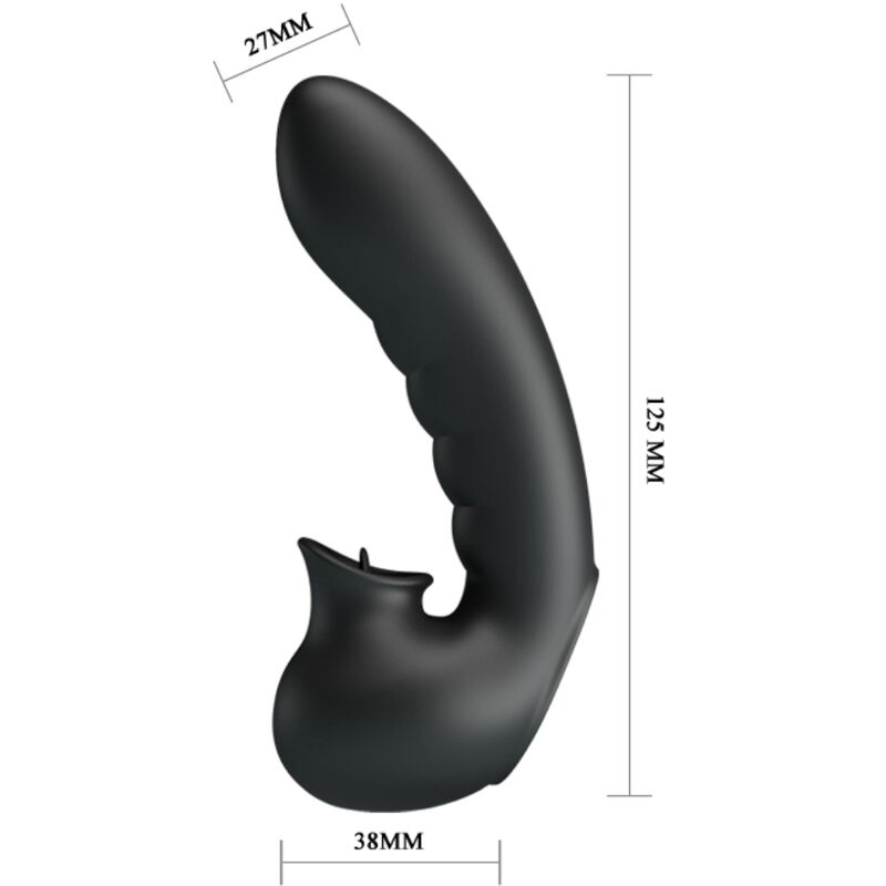 PRETTY LOVE - HOBGOBLIN VIBRATING FINGER CASE 12 VIBRATIONS + CLITORIS STIMULATOR BLACK - Bild 7