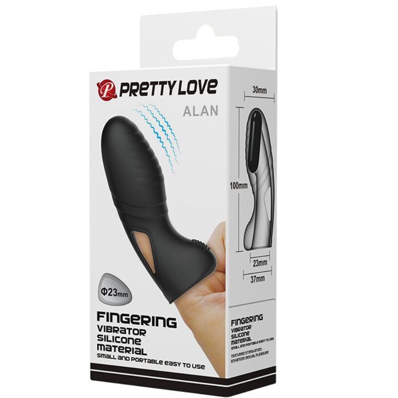 PRETTY LOVE - ALAN SILICONE FINGER VIBRATOR BLACK - Bild 9
