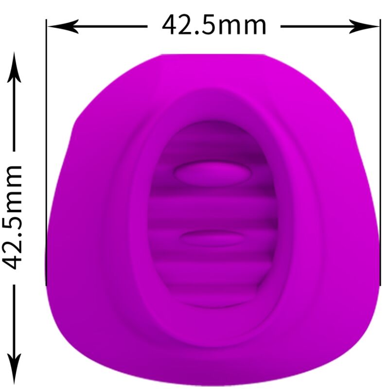PRETTY LOVE - ESTELLE TONGUE CLITORIS STIMULATOR 12 VIBRATIONS PURPLE - Bild 3