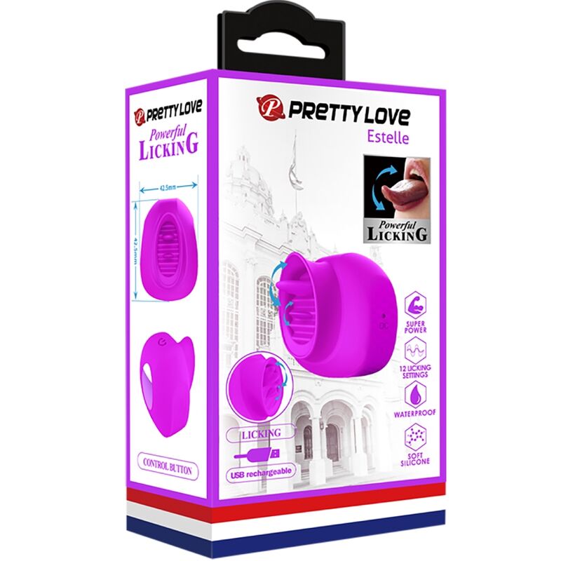 PRETTY LOVE - ESTELLE TONGUE CLITORIS STIMULATOR 12 VIBRATIONS PURPLE - Bild 5