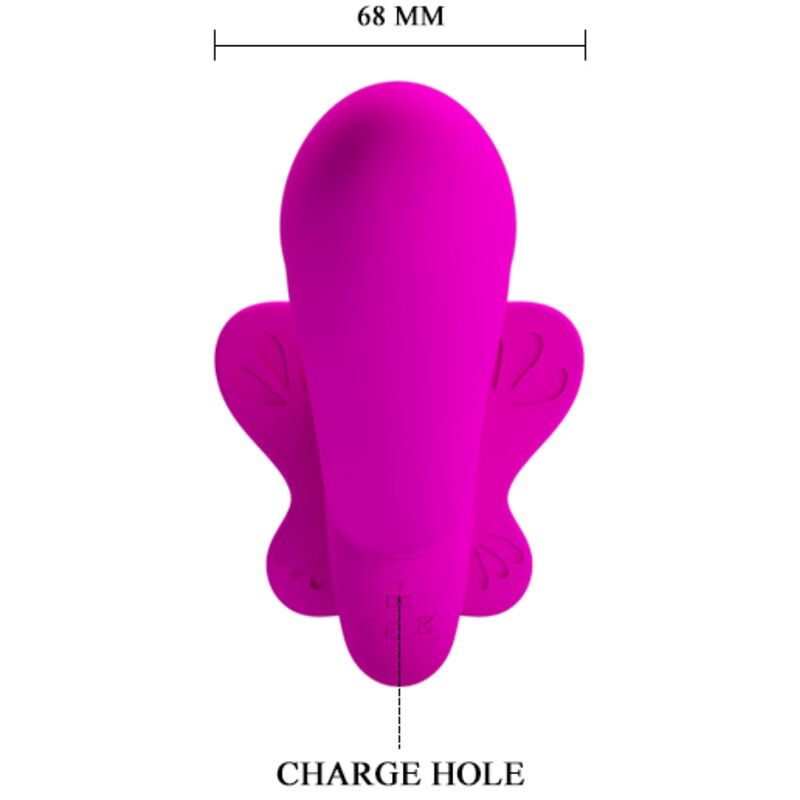 Alternative view of PRETTY LOVE - VALERIE DOUBLE STRAP-ON VIBRATOR 12 VIBRATIONS PURPLE