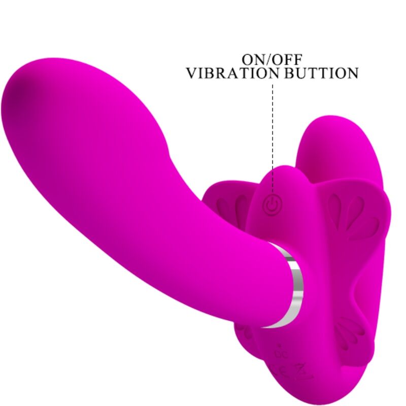 PRETTY LOVE - VALERIE DOUBLE STRAP-ON VIBRATOR 12 VIBRATIONS PURPLE - Bild 3