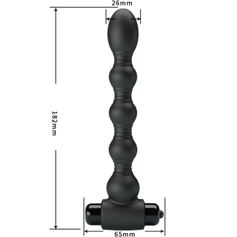 PRETTY LOVE - LYNN SILICONE ANAL PLUG 10 VIBRATIONS BLACK - Bild 3