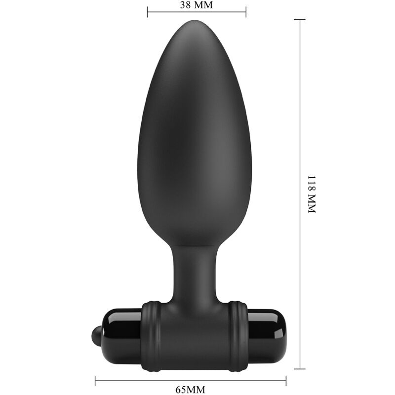 PRETTY LOVE - VIBRA BUTT PLUG 2 ANAL PLUG 10 VIBRATIONS BLACK - Bild 5