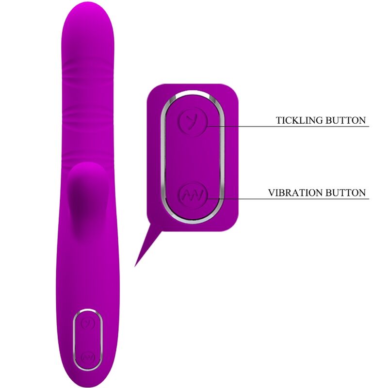 PRETTY LOVE - ANGELIQUE MULTIFUNCTION VIBRATOR + CLITORIS STIMULATOR PURPLE - Bild 3