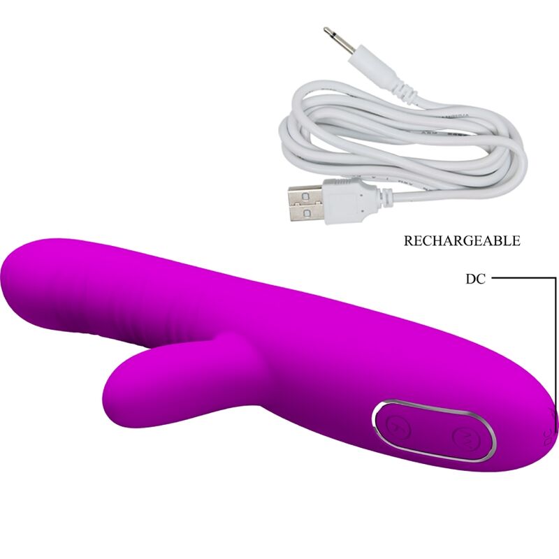 PRETTY LOVE - ANGELIQUE MULTIFUNCTION VIBRATOR + CLITORIS STIMULATOR PURPLE - Bild 5