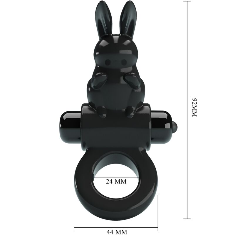Alternative view of PRETTY LOVE - EXCITING RING RABBIT VIBRATOR RING 10 VIBRATIONS BLACK