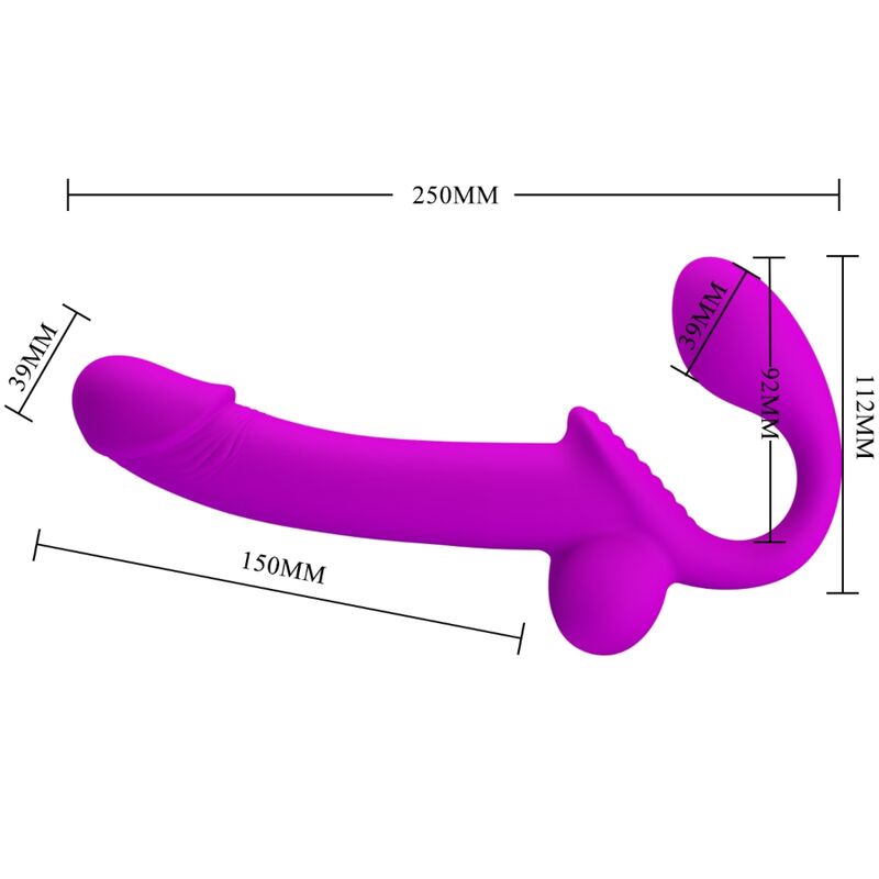 PRETTY LOVE - KELPIE DOUBLE STRAP-ON STIMULATOR PURPLE - Bild 4