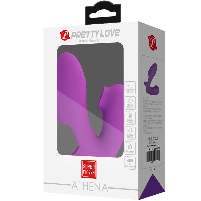 PRETTY LOVE - ATHENA FINGER VIBRATOR WITH CLITORIS STIMULATOR PURPLE - Bild 7