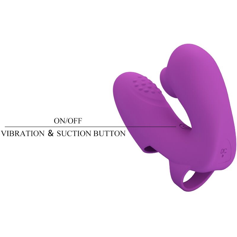 Alternative view of PRETTY LOVE - ATHENA FINGER VIBRATOR WITH CLITORIS STIMULATOR PURPLE
