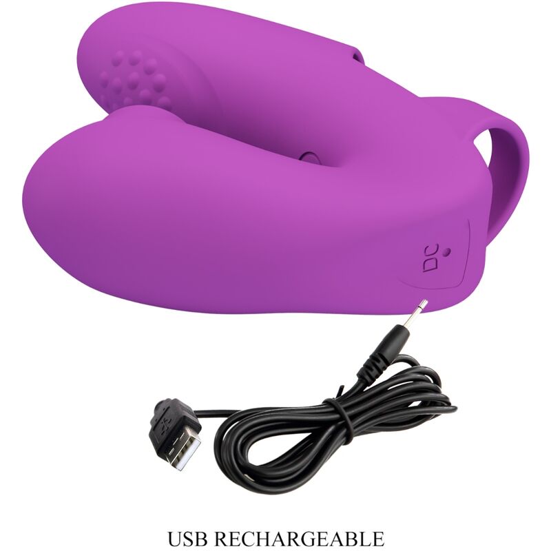 PRETTY LOVE - ATHENA FINGER VIBRATOR WITH CLITORIS STIMULATOR PURPLE - Bild 3