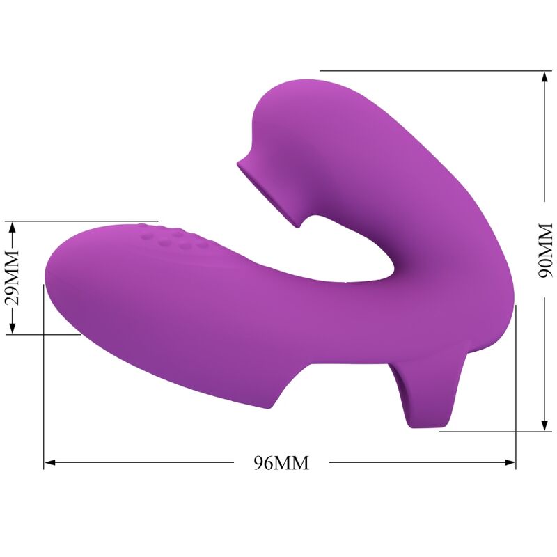 PRETTY LOVE - ATHENA FINGER VIBRATOR WITH CLITORIS STIMULATOR PURPLE - Bild 4