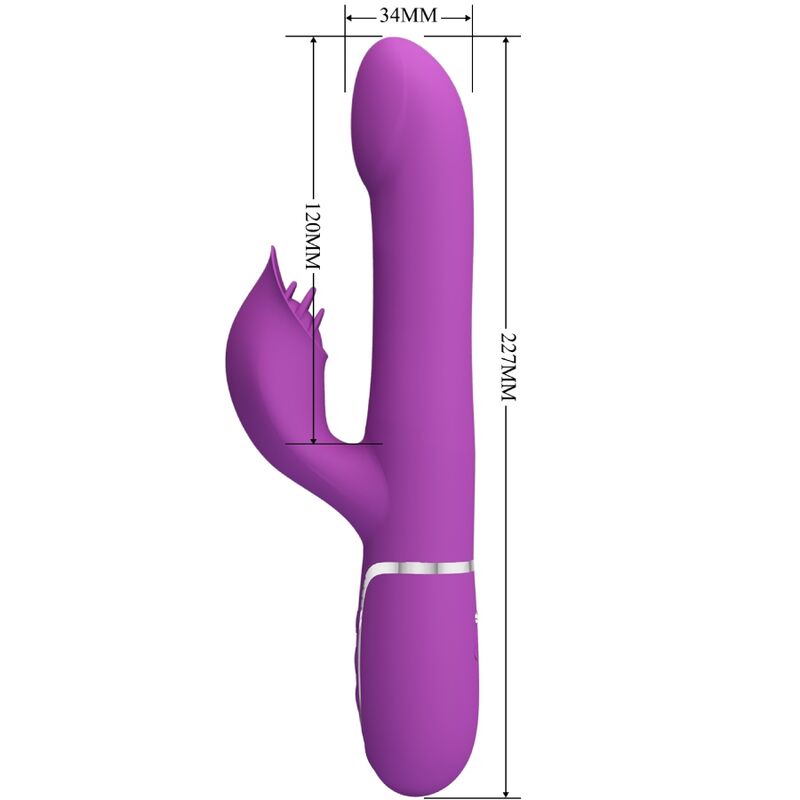 PRETTY LOVE - 4 IN 1 MULTIFUNCTION VIBRATOR & STIMULATOR PURPLE - Bild 4