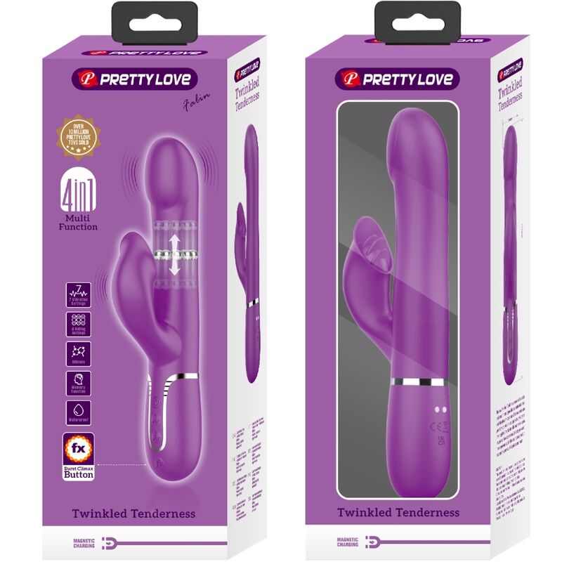 PRETTY LOVE - 4 IN 1 MULTIFUNCTION VIBRATOR & STIMULATOR PURPLE - Bild 6