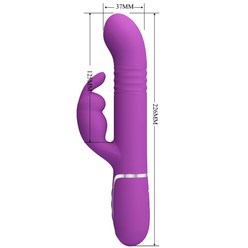 PRETTY LOVE - COALE 4 IN 1 MULTIFUNCTION RABBIT VIBRATOR PURPLE - Bild 5