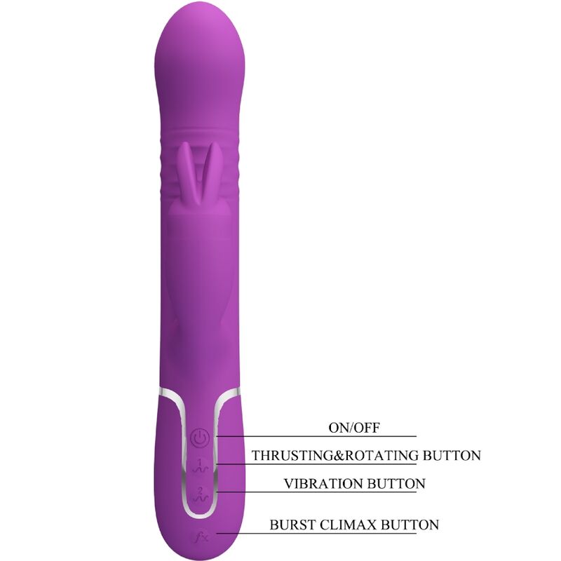 PRETTY LOVE - COALE 4 IN 1 MULTIFUNCTION RABBIT VIBRATOR PURPLE - Bild 6