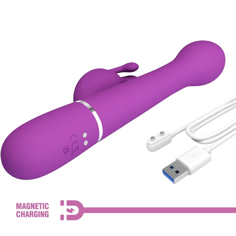 PRETTY LOVE - DEJON 3 IN 1 MULTIFUNCTION RABBIT VIBRATOR PURPLE - Bild 6
