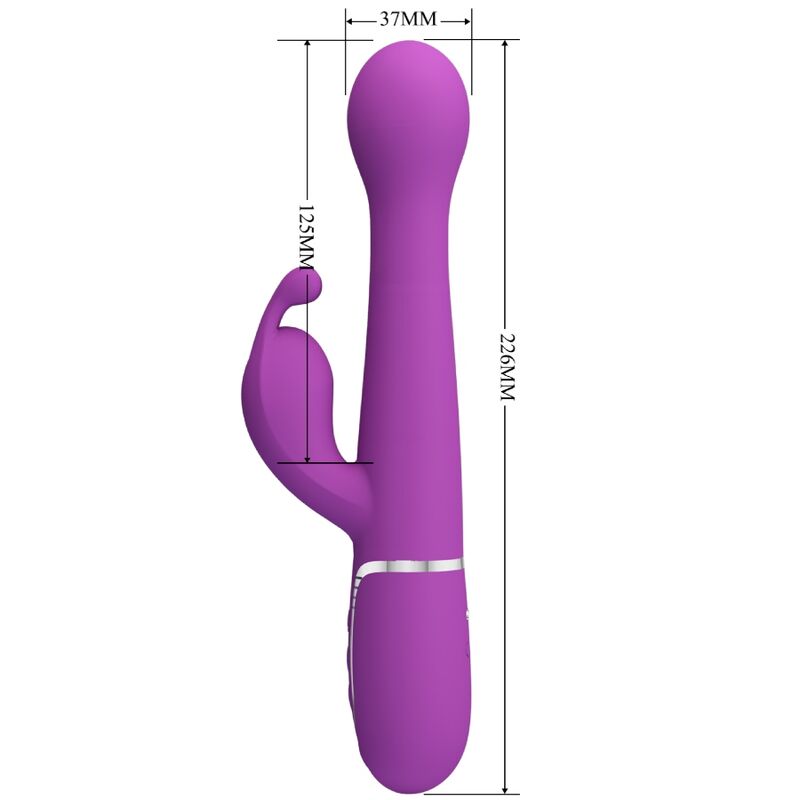 PRETTY LOVE - DEJON 3 IN 1 MULTIFUNCTION RABBIT VIBRATOR PURPLE - Bild 5