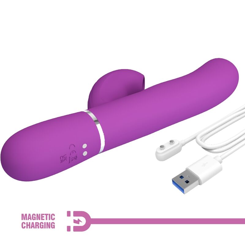 PRETTY LOVE - PERLITA 3 IN 1 MULTIFUNCTION RABBIT VIBRATOR PURPLE - Bild 6