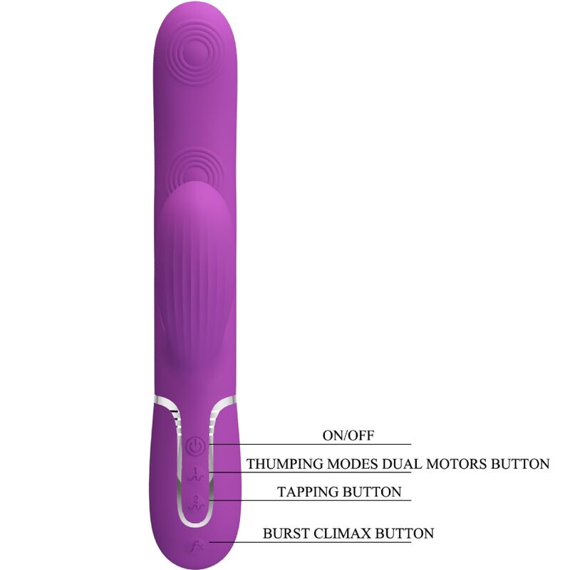 PRETTY LOVE - PERLITA 3 IN 1 MULTIFUNCTION RABBIT VIBRATOR PURPLE - Bild 7