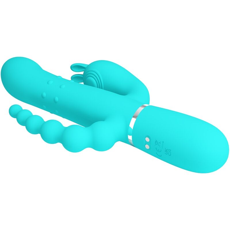 PRETTY LOVE - CAMMY 4 IN 1 MULTIFUNCTION TRIPPLE RABBIT VIBRATOR BLUE - Bild 2