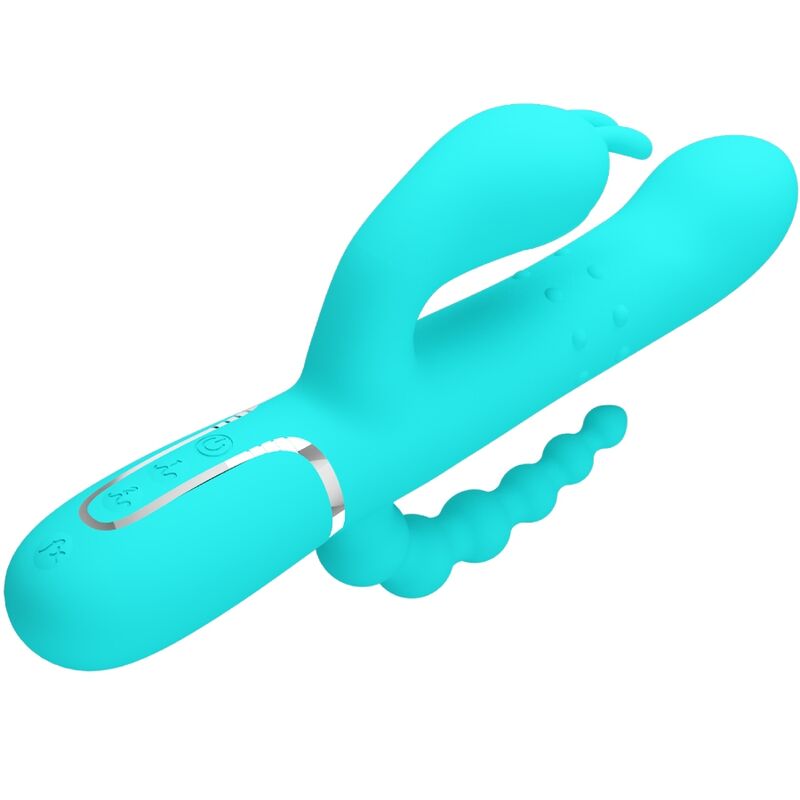 PRETTY LOVE - CAMMY 4 IN 1 MULTIFUNCTION TRIPPLE RABBIT VIBRATOR BLUE - Bild 5