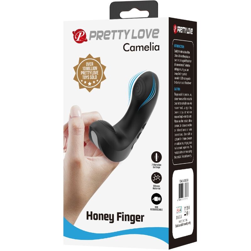 PRETTY LOVE - CAMELIA FINGER VIBRATOR 7 VIBRATIONS BLACK - Bild 7