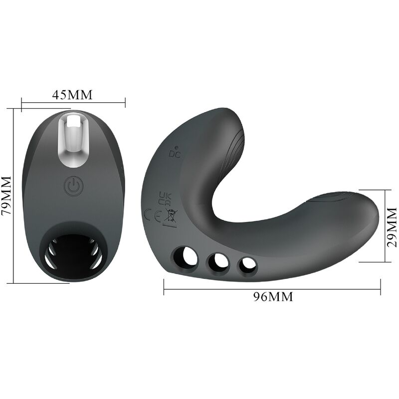 Alternative view of PRETTY LOVE - CAMELIA FINGER VIBRATOR 7 VIBRATIONS BLACK