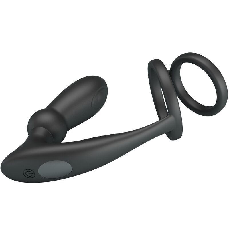 PRETTY LOVE - EMONI PENIS RING + ANAL PLUG 12 VIBRATIONS BLACK - Bild 6