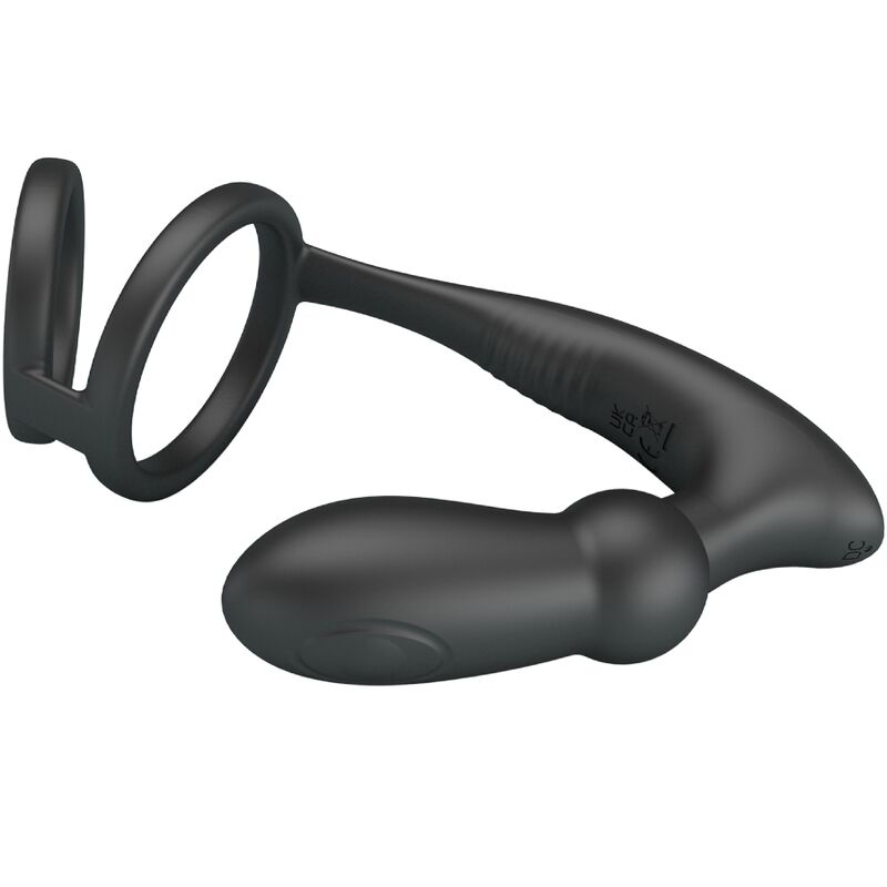 PRETTY LOVE - EMONI PENIS RING + ANAL PLUG 12 VIBRATIONS BLACK - Bild 5