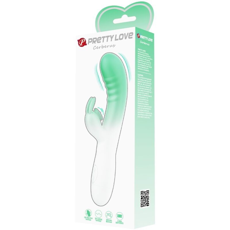 PRETTY LOVE - CERBERUS RABBIT VIBRATOR 3O VIBRATIONS GREEN - Bild 6