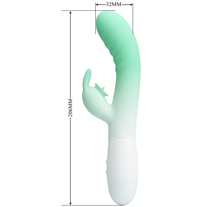 PRETTY LOVE - CERBERUS RABBIT VIBRATOR 3O VIBRATIONS GREEN - Bild 7