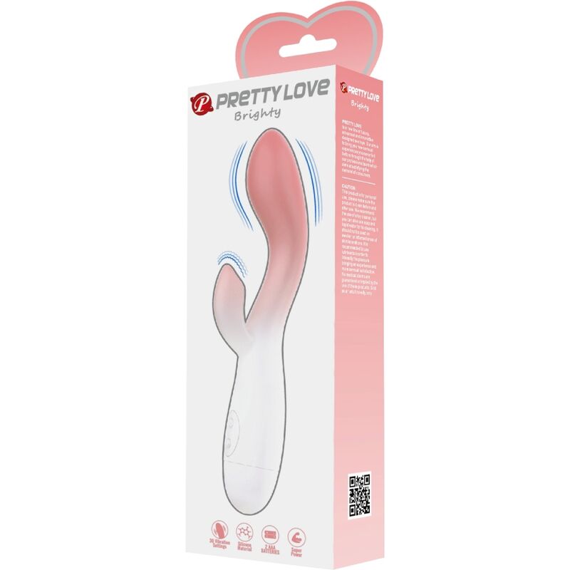Alternative view of PRETTY LOVE - BRIGHTY G-SPOT VIBRATOR + CLITORIS STIMULATOR 30 VIBRATIONS PINK