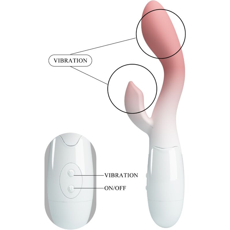 PRETTY LOVE - BRIGHTY G-SPOT VIBRATOR + CLITORIS STIMULATOR 30 VIBRATIONS PINK - Bild 5