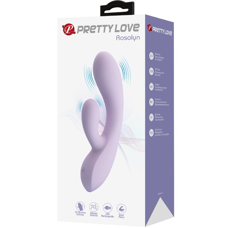 Alternative view of PRETTY LOVE - ROSOLYN RABBIT VIBRATOR 10 VIBRATIONS PURPLE