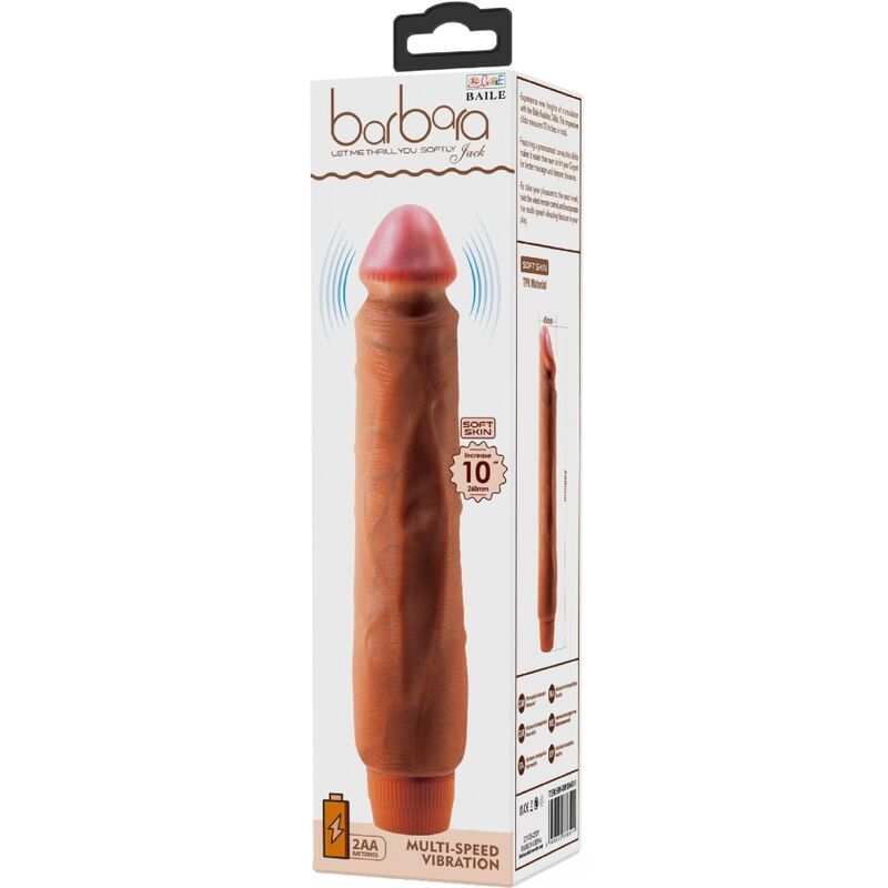 Alternative view of BAILE - JACK REALISTIC VIBRATOR 26 CM MULATTO