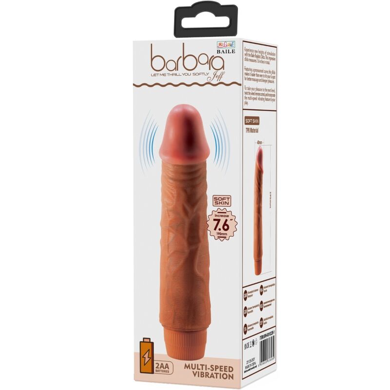 BAILE - JEFF REALISTIC VIBRATOR 19.5 CM MULATTO - Bild 6