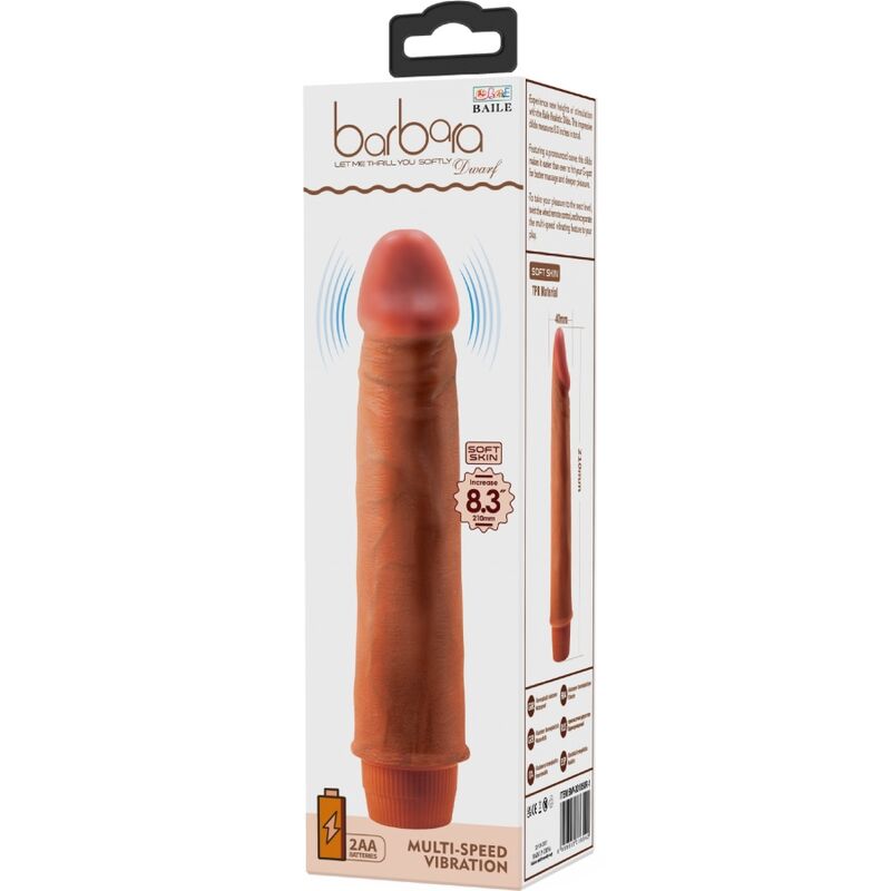 BAILE - DWARF REALISTIC VIBRATOR 21 CM MULATTO - Bild 6
