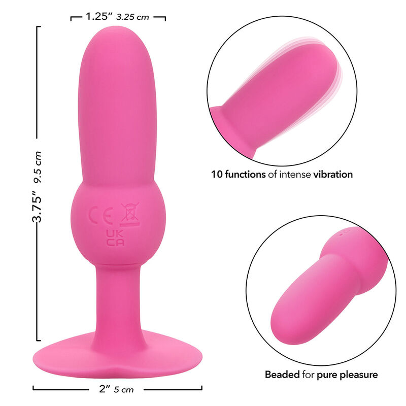 CALEXOTICS - FIRST TIME ANAL PLUG BEADED PROBE 10 VIBRATIONS PINK - Bild 10