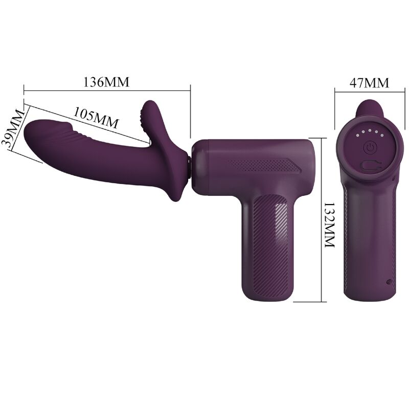 Alternative view of PRETTY LOVE - DJ SCHOLAR MASSAGER 5 SETTINGS PURPLE
