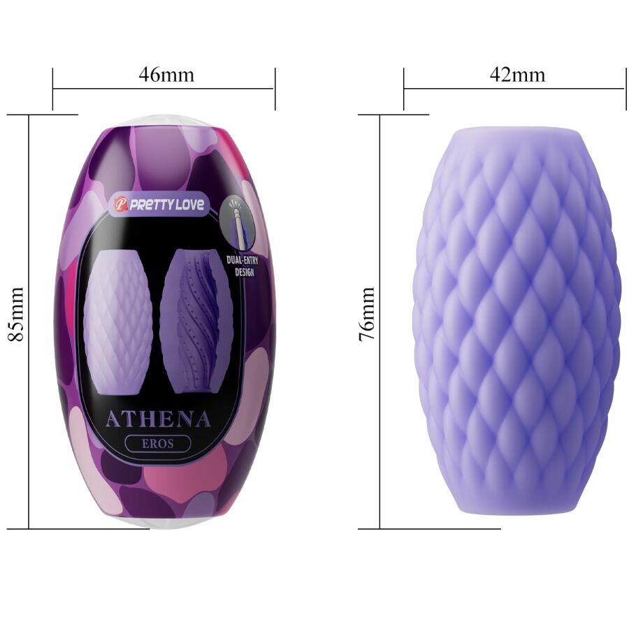 PRETTY LOVE - ATHENA EROS SILICONE MALE MASTURBATOR PURPLE - Bild 5