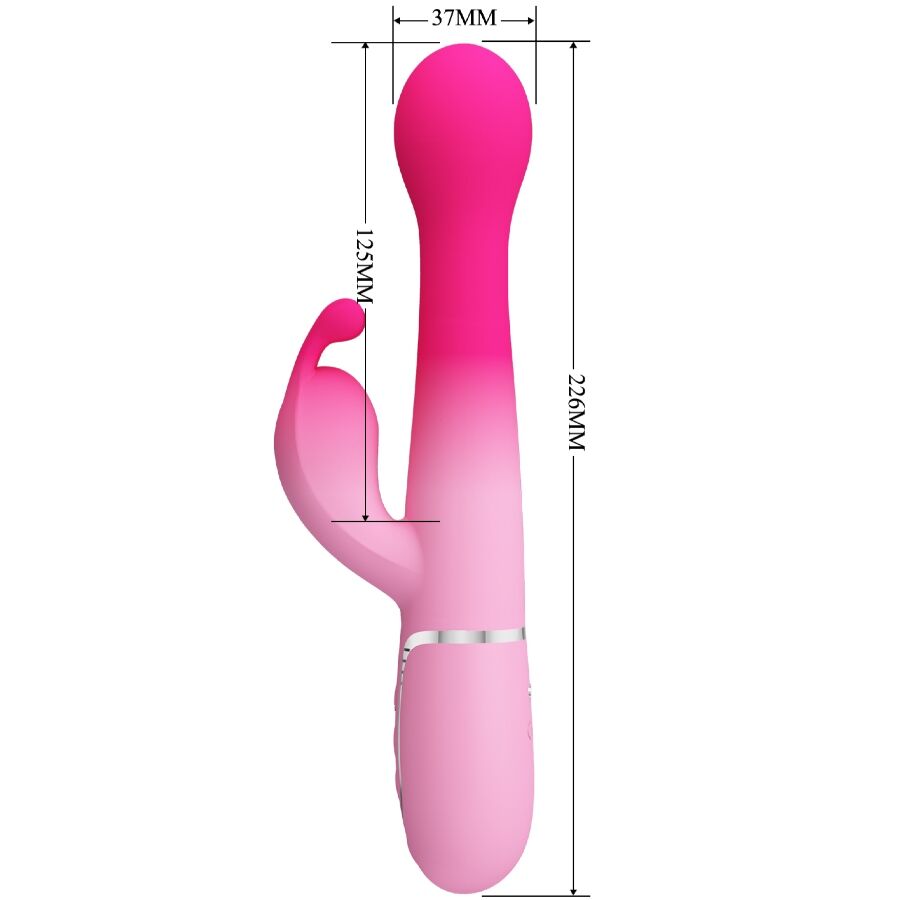 PRETTY LOVE - DEJON 3 IN 1 MULTIFUNCTION RABBIT VIBRATOR PINK - Bild 11