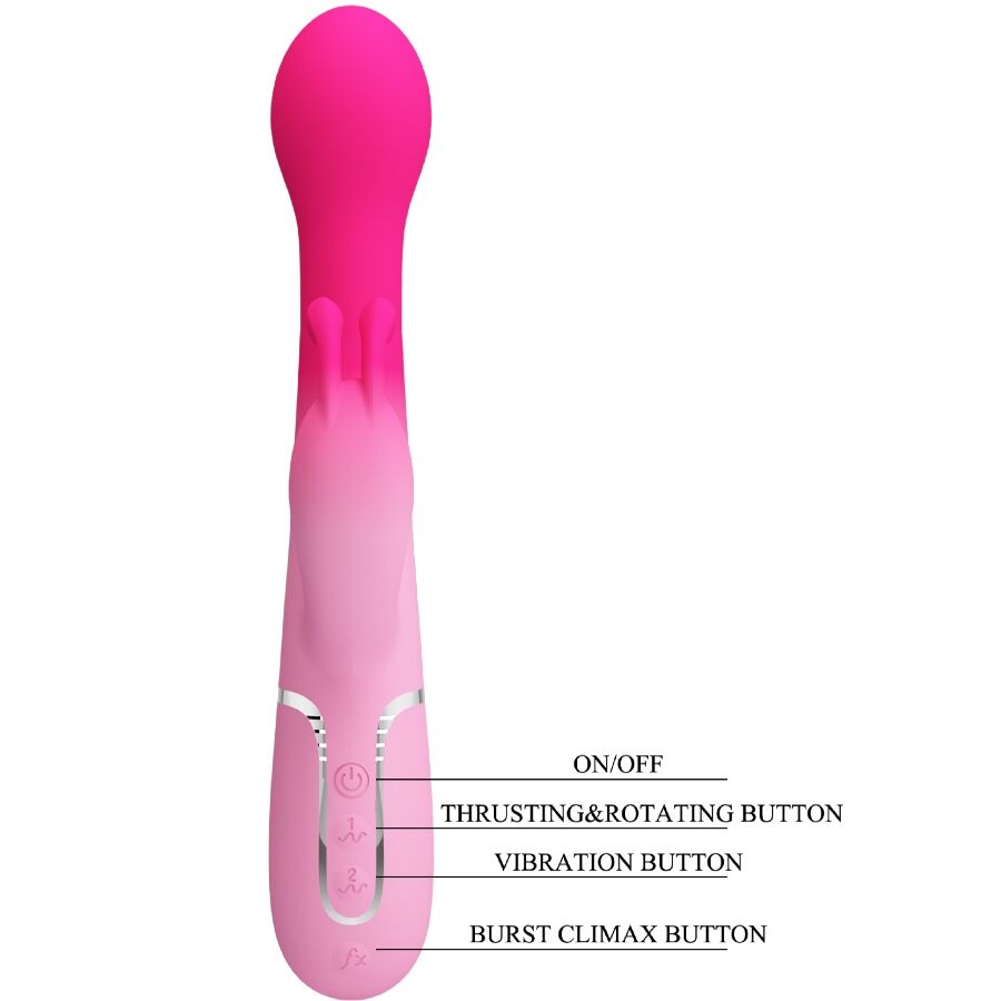 PRETTY LOVE - DEJON 3 IN 1 MULTIFUNCTION RABBIT VIBRATOR PINK - Bild 7